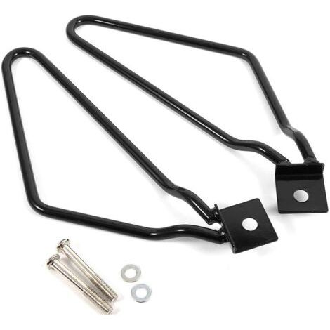 2pcs Support Sacoches Moto, Support de Sacoche de Selle avec Fixation Gauche et Droite, Noir