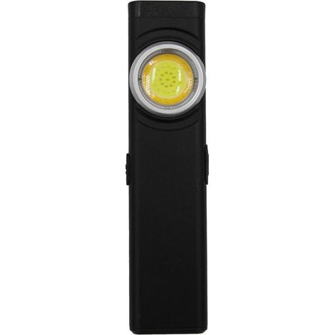 Mini lampe de poche LED COB ultra fine à intensité variable (5W 500lm) avec câble USB C IP20 102x25x13,8mm couleur noire