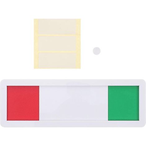„Offen/Geschlossen“-Schild für Konferenzraum-Schiebetür, Sichtschutzanzeige für Schiebetür – 20,90 x 6,90 x 0,50 cm – Weiß (1/3)