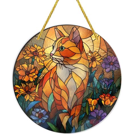 Fontaine décorative avec motif floral coloré pour le jardin, panneau (1/5)
