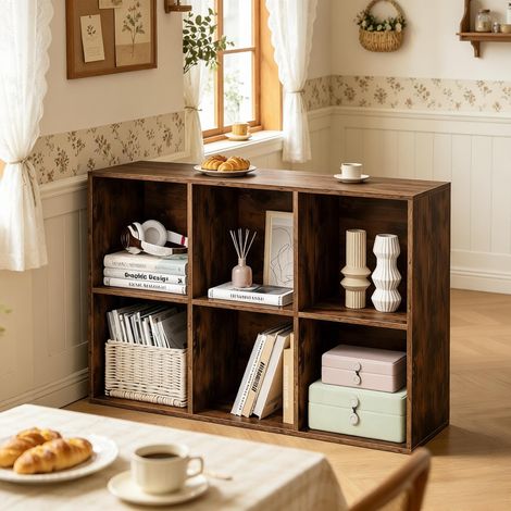 Bibliothèque sur pied élégante, étagère de rangement cubique modulable pour salon, chambre ou bureau — buffet d’appoint et vitrine d’exposition (1/4)