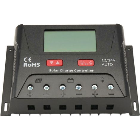 Contrôleur de chargeur de batterie solaire photovoltaïque 55 V, entrée PV, 30 A, pour batteries scellées, acide/gel/lithium (1/5)