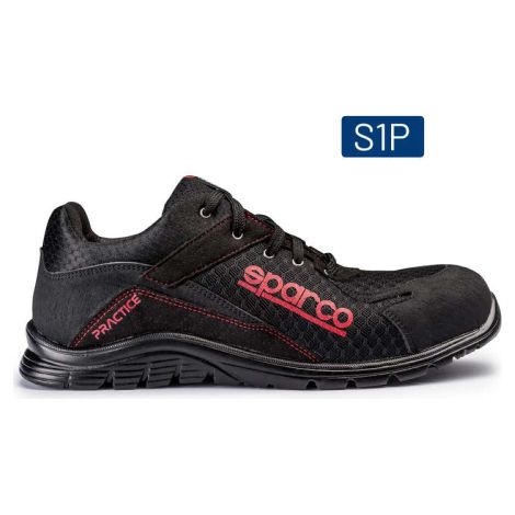 Sparco scarpa practice Nigel calzatura di sicurezza bassa S1PL nera Tg.47 ultra-leggera in mesh 3D traspirante con puntale Nero 47