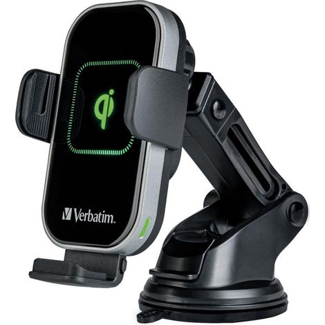 Soporte para coche Verbatim FWC-02 Qi con cargador inductivo y función de carga por gravedad. (1/5)