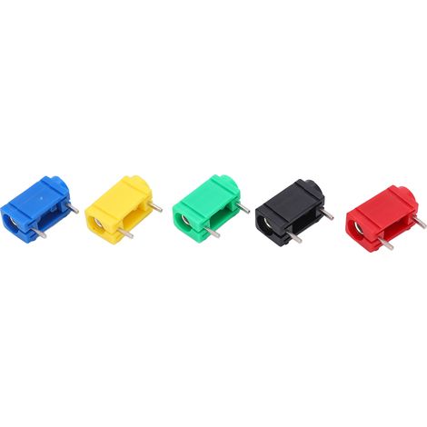 Lot de 10 connecteurs banane pour circuit imprimé, haute conductivité, 4 mm, plaqués argent, résistants à la corrosion (1/5)