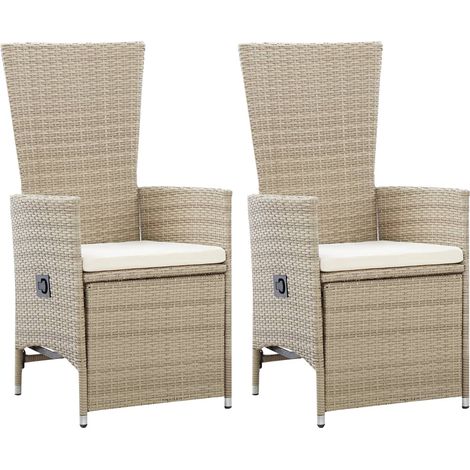 Ensemble Table et Chaise de Jardin 5 pcs - Ensemble de salle à manger de jardin Beige BV696385 - BonneVie (1/5)