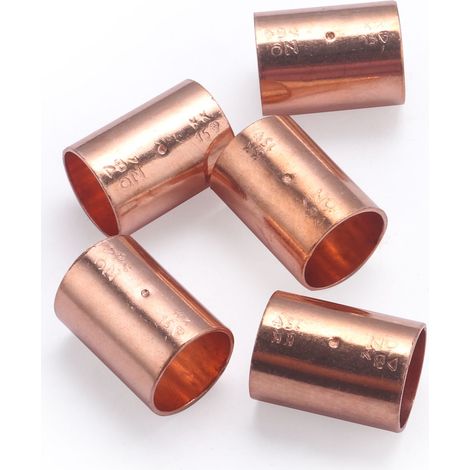 Manguito Doble Hembra Igual de Cobre a Soldar QUICK PLOMBERIE - Ø15 x 5 unidades