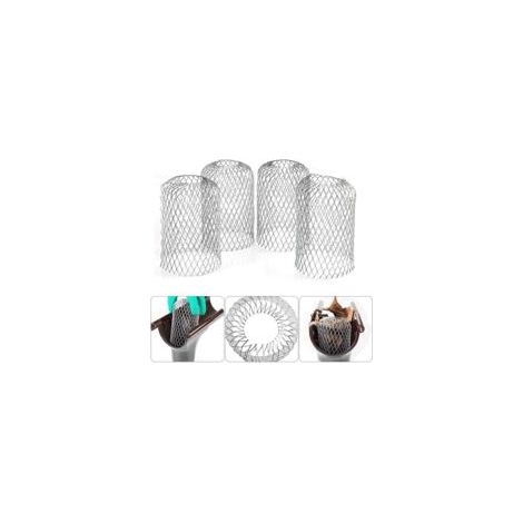 4-teiliges Set Aluminium-Dachrinnenfilter, Metall-Dachrinnenschutz, ausziehbare Dachrinnenabdeckungen, Laubsieb, Fallrohrschutz für Haus, Dachrinne, Graben – Crezuo