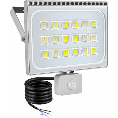 100W Projecteur LED Exterieur détecteur de Mouvement Etanche IP65 8000LM Lampe de sécurité 6500K Blanc Froide Spot LED Exterieur Détecteur Cour,pour Jardin, Garages,Terrasse (1/4)