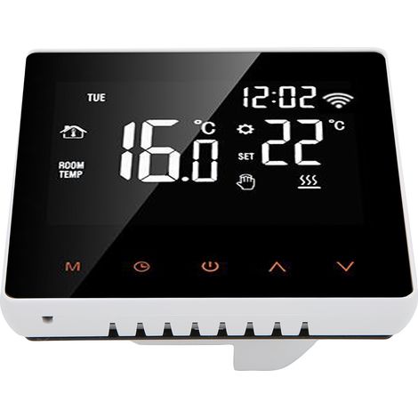 ME81H – Thermostat intelligent WIFI LCD, chauffage de l'eau au sol, chaudière murale électrique pour Tuya AC230V, fond blanc, bouton Orange 3A (1/5)