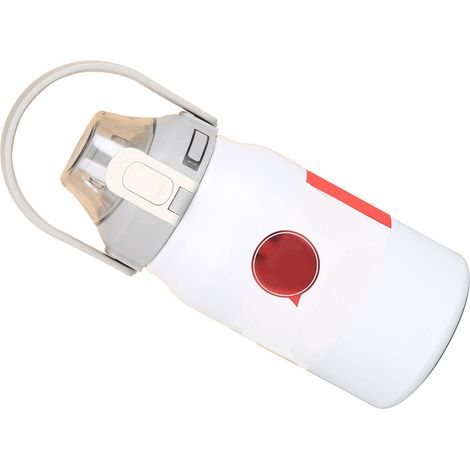 Bouteille isotherme en acier inoxydable 316, grande capacité, format poche, avec boucle de verrouillage, gourde de sport, blanc flocon de neige, 1 L (1/5)