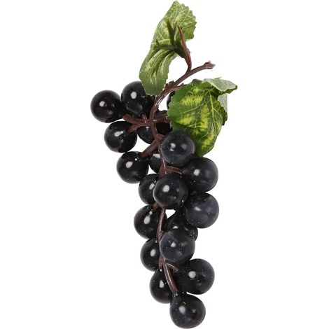 10 raisins artificiels noirs UVA, décoration pour la maison, la cuisine, les mariages et la photographie (1/5)