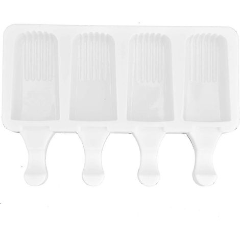 Moule à glace en silicone multi-compartiments, résistant à la chaleur, pour la fabrication de crèmes glacées, outil de cuisine DIY (4 compartiments avec rebord) - ce jkw (1/3)