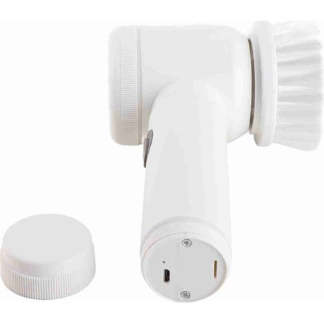 Brosse de nettoyage sans fil portative avec 5 têtes interchangeables, brosse électrique multifonctionnelle pour cuisine et salle de bain (1/5)