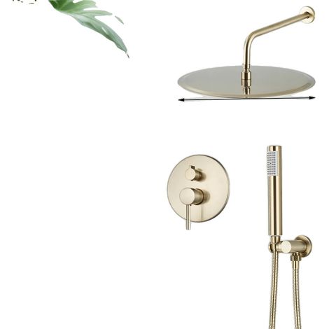 Duscharmatur, modernes Design, Zweiwege-Funktion, 12 Zoll (1/2)