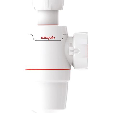 Wirquin – Siphon de lavabo NEO bi-matière NF Ø40 – Installation rapide avec écrou 1/4 de tour – Godet d'entretien à ouverture quart de tour (1/7)