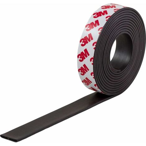 Treillis, Bande magnétique adhésive avec Colle 3M Bande souple aimantée autocollante pour organiser, Largeur épaisseur longueur 20 mm 2,0 mm 10 m,AAFGVC (1/5)