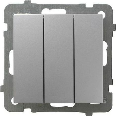 Connecteur Industriel - Triple Switch - Argent - Pour Installation Électrique Industrielle - 1 Pièce