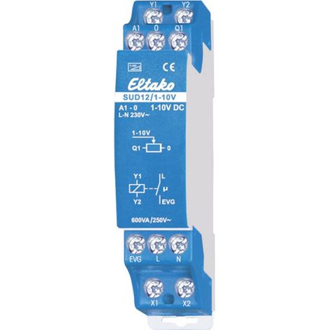 Eltako 21100802 Variateur pour rail DIN Adapté pour ampoule: Ampoule incandescente, Lampe halogène b (1/2)