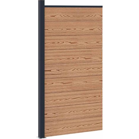 Panel de valla WPC y Aluminio Marrón vidaXL