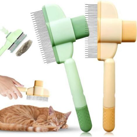 2Pcs Brosse de Toilettage pour Poils de Chat,Brosse pour Chats à Poils Courts et Longs,pour Chien, Dispositif de Toilettage,Fournitures (1/5)
