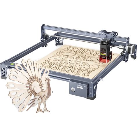 Lasergravierer, bis zu 6-mal schneller, 0,1 mm Genauigkeit, Verpackungsgröße 600 mm x 280 mm x 195 mm, kompatibel mit Windows und Mac, unterstützt mehrere Dateiformate (1/4)