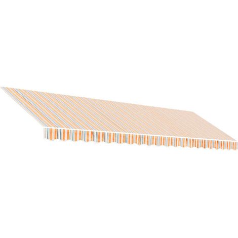 Maison Exclusive - Tessuto di Ricambio per Tenda da Sole Arancione e Blu 5x3 m Poliestere. (1/5)