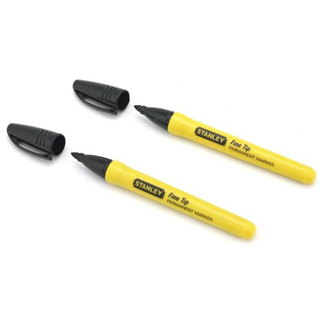Marcador STANLEY Punta Fina Negro 0-47-316BL 2 Unidades (1/6)