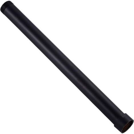 Round stainless steel shower hose for extending the shower head (black), 30 cm (1/5)