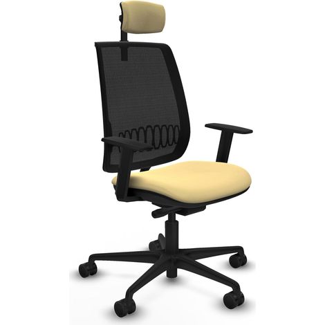 Silla de oficina piqueras y crespo Alares crema cuero sintético (1/2)