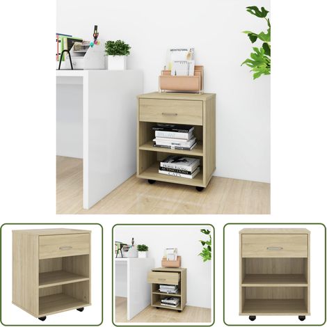 Armoire à roulettes Chêne sonoma 46x36x59 (1/5)