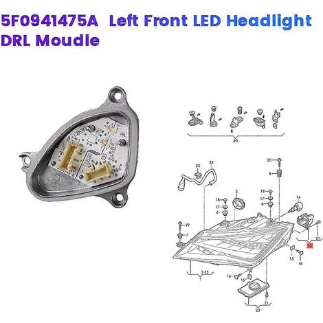 1 Paar LED-Scheinwerfermodule mit Tagfahrlicht (DRL) 5F0941475A 5F0941476A für Seat Leon Cupra 2017-2020. LED-Lichtquelle mit integriertem Reflektor. (1/5)