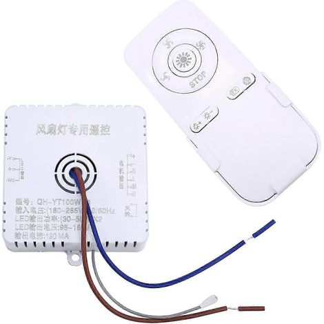 Ventilateur de plafond avec éclairage intégré, télécommande, récepteur 100 W, accessoires pour éclairage (30-50 W x 2). (1/5)