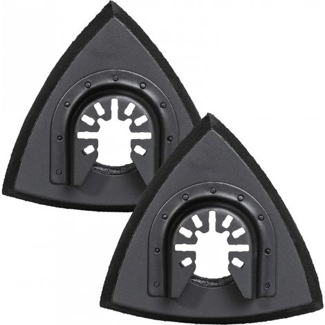 Patins de ponage triangulaires 80mm - Plateau de ponage pour outil multifonction oscillant pour ponage du bois, 2 pices (1/5)