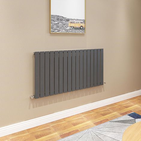 AICA Flat Panel Radiator 600x1156mm Central Heating Single Horizontal Stylish Anthracite (1/5)