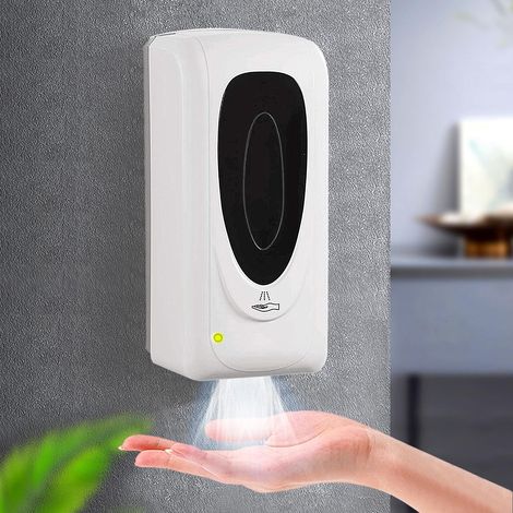 Distributeur automatique de gel hydroalcoolique mural, distributeur de savon sans contact de 1000 ml, l'industrie, les hôpitaux, les bureaux (1/5)