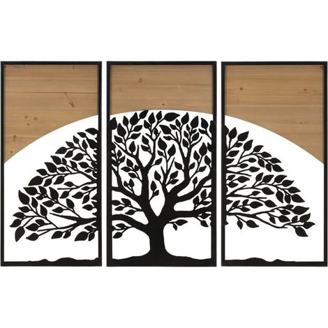 Decorazione Parete Arco Ferro e Legno Set 3 Pezzi cm 105X2X70 (35X2X70) - ARC (1/5)