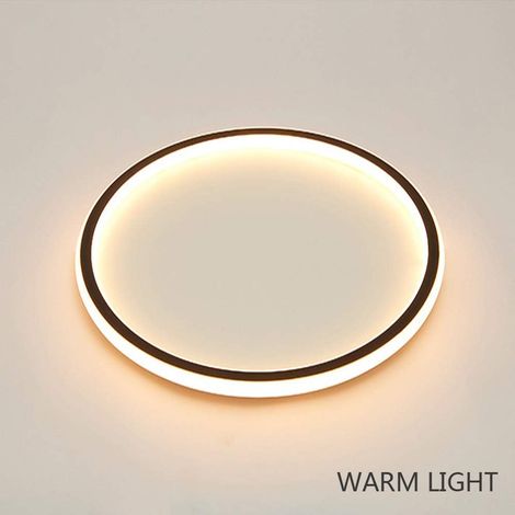 Runde LED-Deckenleuchte mit einstellbarer Helligkeit, 3-farbiger Ringbeleuchtung, moderne und elegante Leuchte für Wohnzimmer, Schlafzimmer oder Büro (30 cm)
