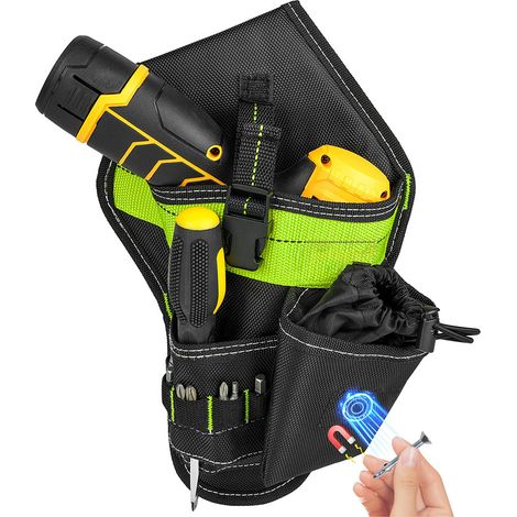 Bohrmaschinenkoffer, robuste, stoßfeste Werkzeuggürteltasche, Bohrmaschinenhalter, Bohrmaschinentasche, kompatibel mit den meisten Bohrmaschinen