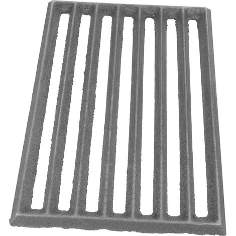 Grille de Barbecue Rectangulaire en Fonte 23,5x17 Cm pour Extérieur, Plaque de Cuisson Résistante Haute Température, Accessoire Pratique pour Gril et Camping, Répartition Uniforme Chaleur (1/5)