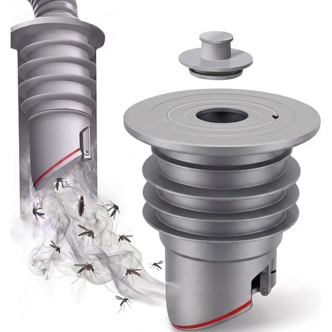 Bouchon Anti-Odeur Magnétique pour Machine à Laver 35/40 mm, Joint d'Étanchéité en Silicone avec Bouchon, Anti-Odeur, Anti-Fuite, Compatible Tuyau d'Évacuation Lave-Linge, Lave-Vaisselle, Gris (1/5)