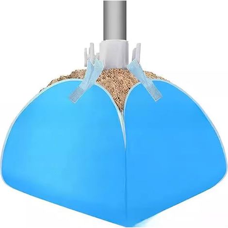 Base portátil para sombrilla con asa, bolsa de lastre, 40 x 40 x 42 cm, base para sombrilla, sacos de arena, tela Oxford, azul (1/4)