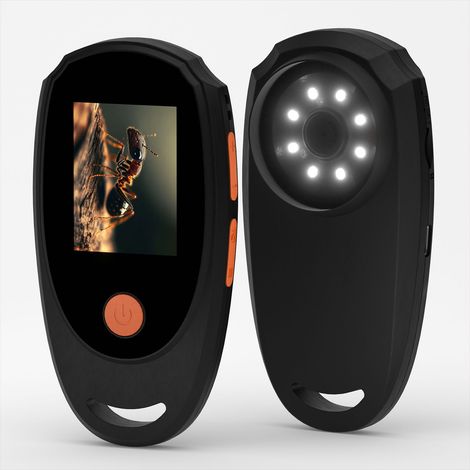 Tragbares Digitalmikroskop  Kindermikroskop mit 2-Zoll-IPS-Bildschirm, 500-facher Vergrößerung und 8 LEDs  Lupe zur Beobachtung von Münzen, Insekten, Pflanzen, Leiterplatten und feinen Texten – Schwar