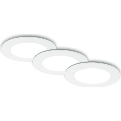 Lot de 3 lampes LED encastrées au plafond, lampes encastrées CCT, spot LED encastré salle de bain, spot encastré salle de bain IP44, blanc, 92x45 (DxH) (1/5)