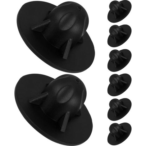 8 Pièces Embouts en Caoutchouc Noir 13 Mm pour Pieds de Chaise de Camping Pliante, Protections Anti-enfoncement et Anti-Usure, Accessoires Extérieurs pour Jardin, Terrasse et (1/5)