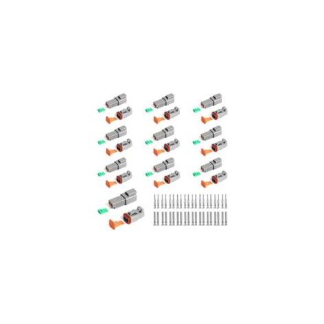 2-poliger wasserdichter Stecker, 10er-Sets, wasserdichte Steckersets, DT 22-18AWG-Stecker, Dichtungsstecker für Motorrad/Auto/Roller/LKW/Boot (1/5)