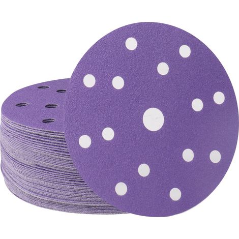 Papier abrasif 150 mm 100 pièces 600 grains mixtes Disques abrasifs assortis Crochet (1/5)