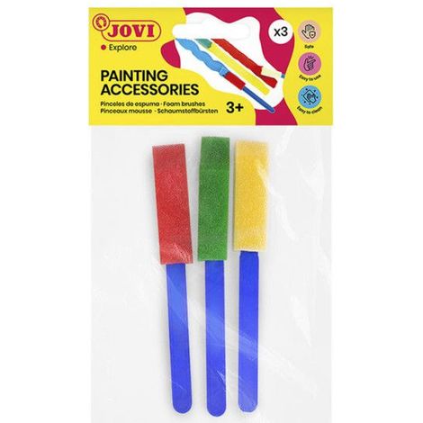 Pinceaux éponges - JOVI - 3 formes - Pointue - Biseautée - Arrondie (1/2)
