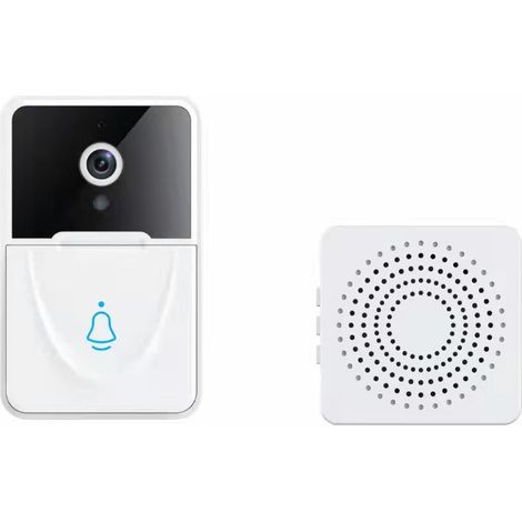 Sonnette vidéo avec caméra, sonnette vidéo sans fil WiFi avec sonnette-AquaForge
