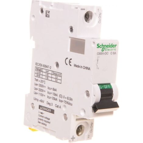 Interruptor automático en miniatura SCHNEIDER 6 A 250 Vcc 1P térmico-magnético